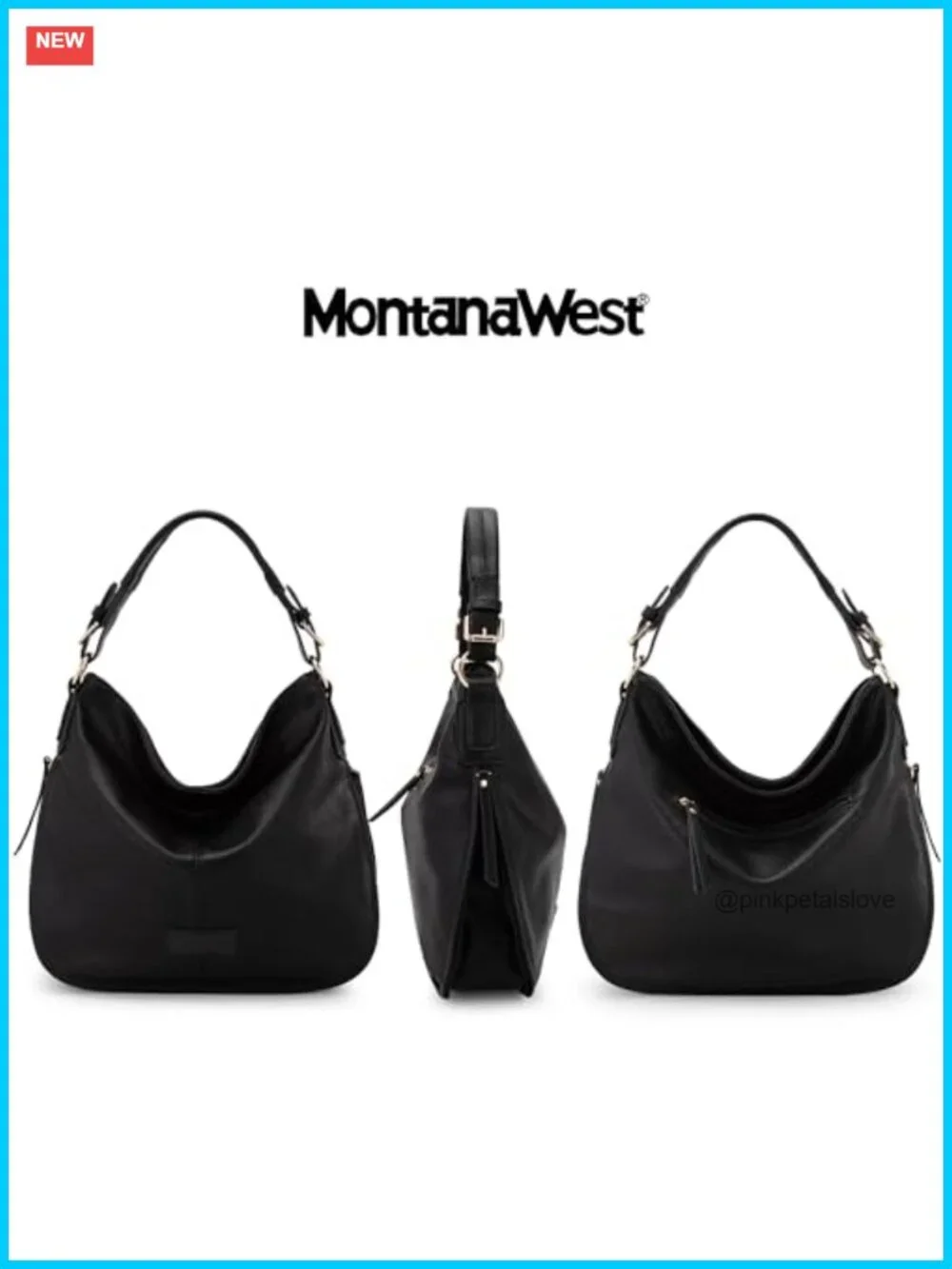 Hobo Bag for Women Shoulder Purse Vegan Leather Large Tote with Pockets